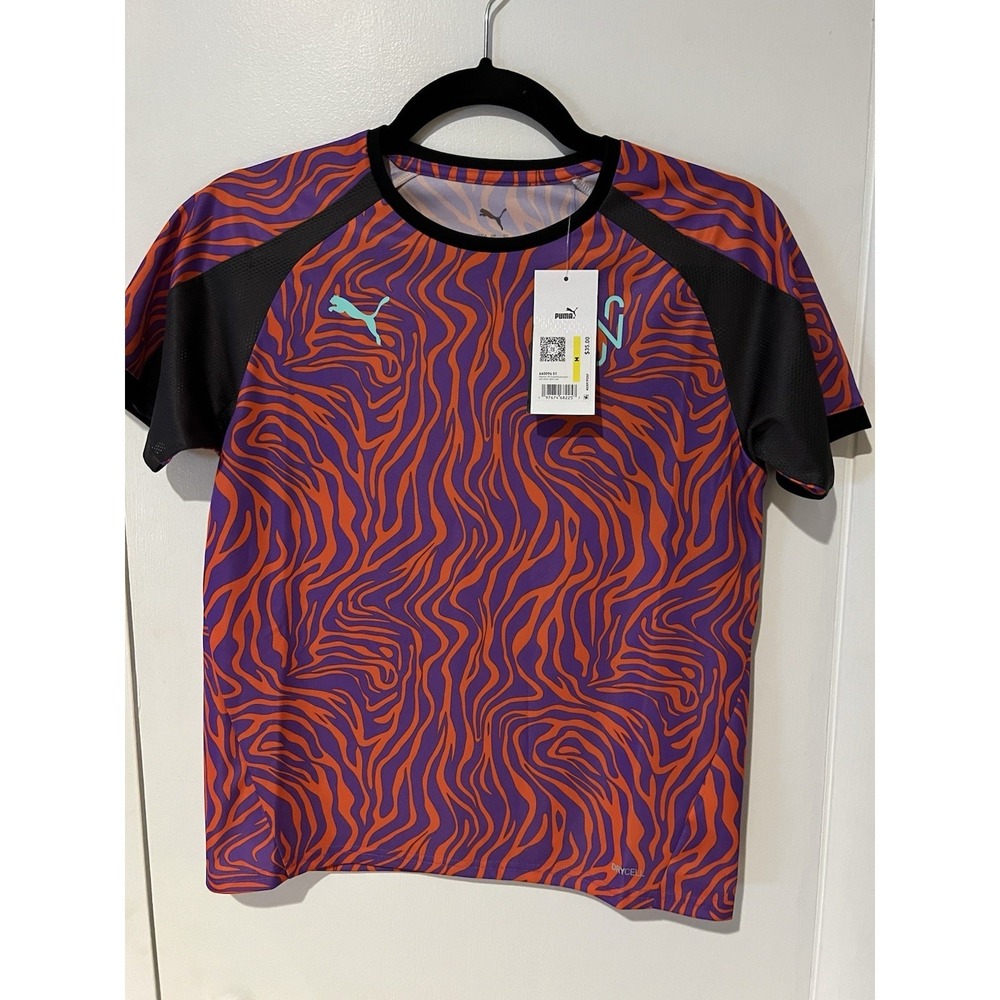 PUMA x NEYMAR NJR Creativity Youth Medium Soccer Jersey Purple Orange NWT kids